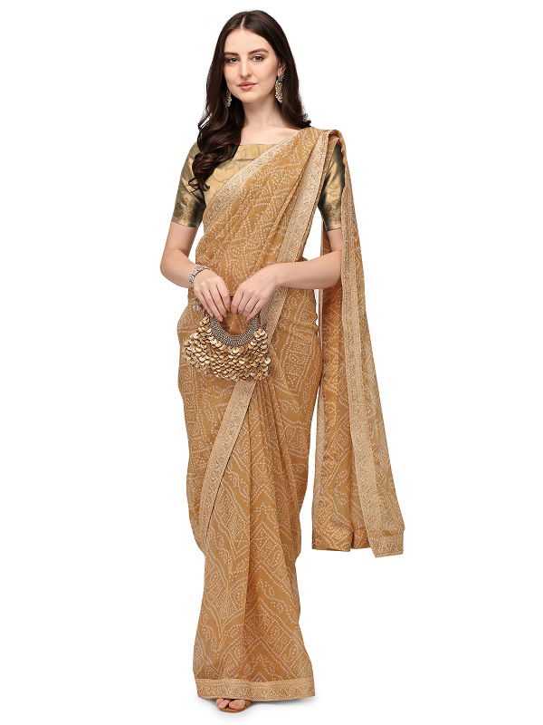 Bandhani 01 Georgette Printed Fancy Ethnic Wear Saree Collection